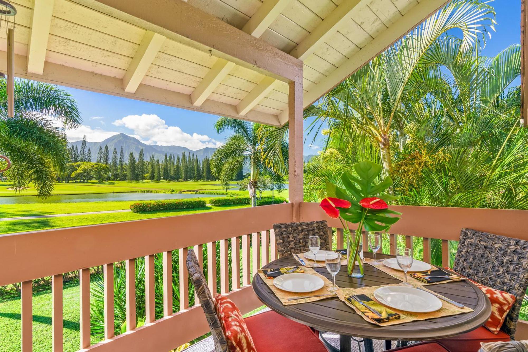 Beautiful Airy 1 Bedroom With Loft Golf Course View Pool Hot Tub 209a Princeville